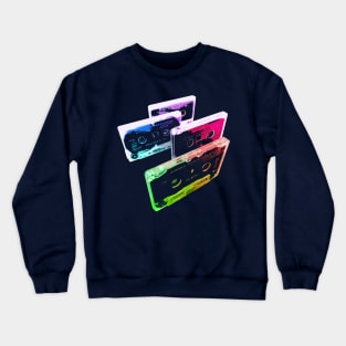 Digital Rainbow Cassette Tapes Crewneck Sweatshirt